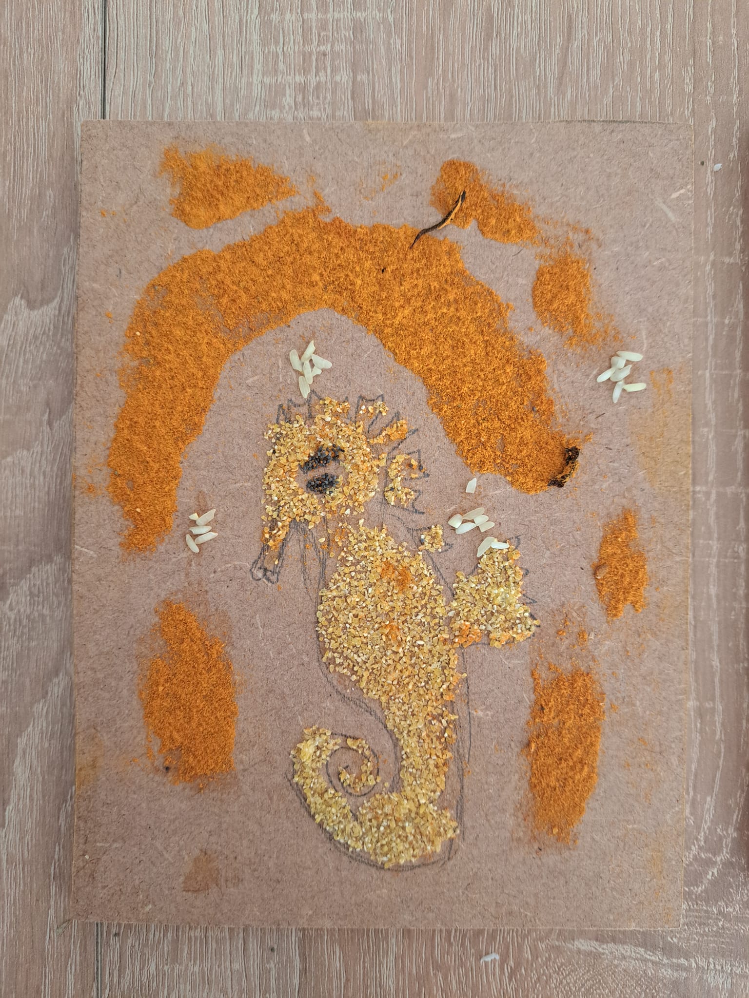 Zajęcia plastyczne - mozaiki z artykułów spożywczych